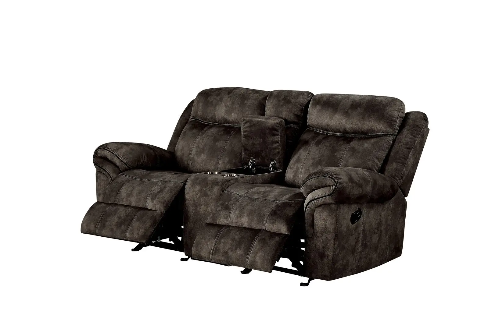 

ACME Zubaida Loveseat w/Console (Glider & Motion), 2-Tone Chocolate Velvet