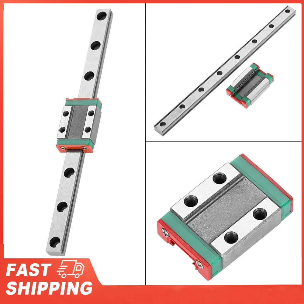 Compact Linear Motion Rail with Slide Block and Carriage - 9mm Width