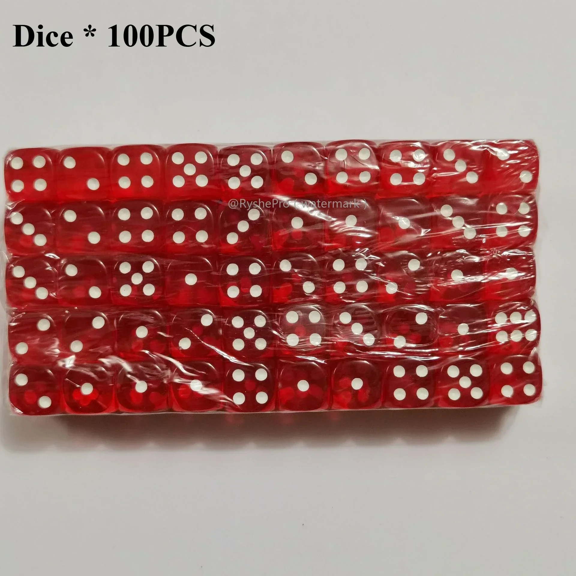 Colorful 100-Piece Acrylic Dice Set - 14mm Standard 6-Sided Dice for Games, Parties, and Classroom Activities