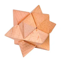 Wooden Octagonal Ball Puzzle 3D Unlock Interlocking Luban Toys IQ Games For Adults Kids Casse Tete Chinois Jeux Difficile