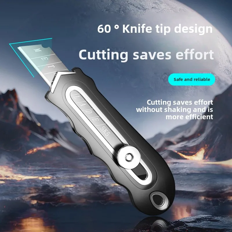 Stainless Steel Heavy Utility Knife Wallpaper Knife Industrial Paper Cutter Durable All Metal Wallpaper Ultra Sharp Tool