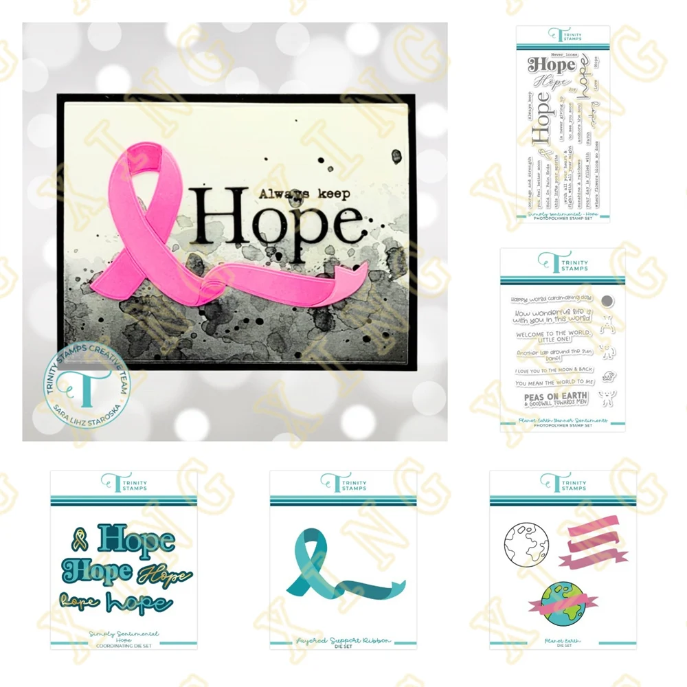 

Earth Banner Metal Cutting Dies and Clear Stamps for DIY Scrapbook Paper Craft Handmade Card Album Punch Art Cutter 2023 New