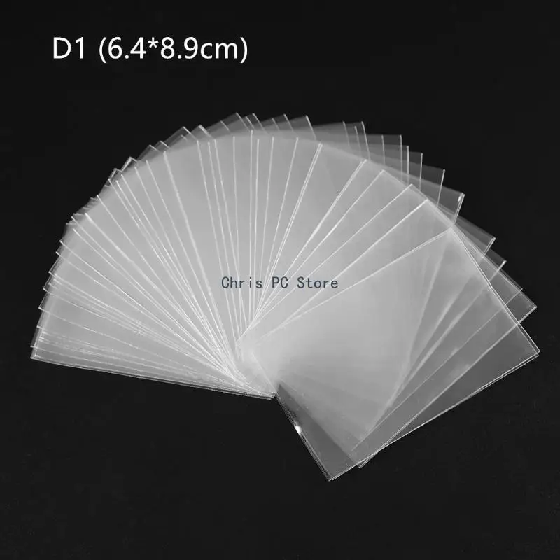 Card Protector Idol Card Protector Memory Card Protector H8WA Clear Card Sleeves 66 x 91mm for TCG Trading Cards and Board Games Standard Size Cards Acid-Free 100pcs/set