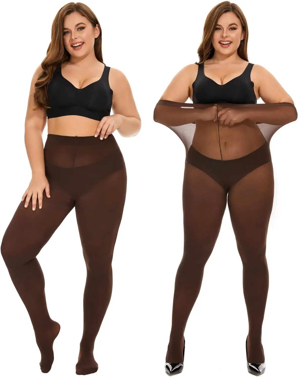 SOFT SOFIE'S Collant da donna 80Den resistenti alla corsa opachi - Collant elasticizzati comodi a vita alta, Borgogna - 1 paio, Small