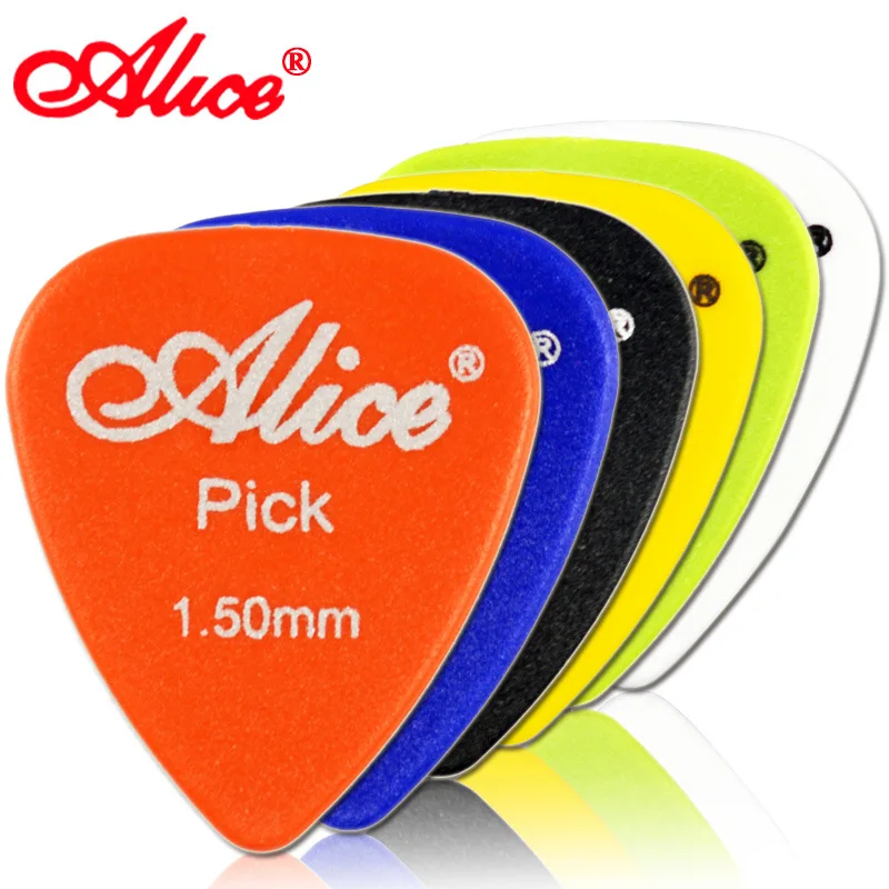 Alice 100 pcs Guitar Picks Thickness 0.58 0.71 0.81 0.96 1.20 1.50 mm Color Random