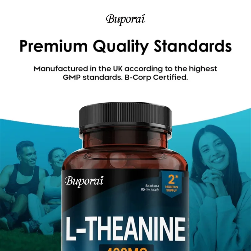 L-Theanine 400MG - Contains Vitamin B6 To Support Normal Mental Function, Concentration & Relaxation, and Improve Sleep Quality 3