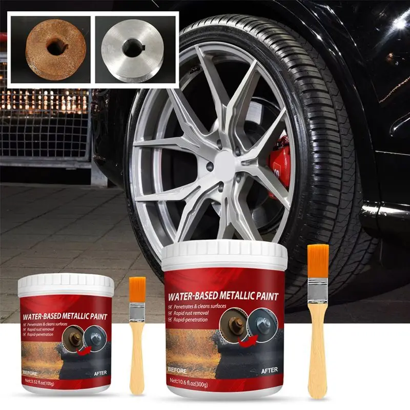 Metal 300g/100g Rust RemoverWater Based Metallic Paint Rust Converter 300g Multi Purpose Anti-rust Protection Car Coating Primer images - 6