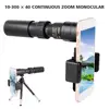 10-300X40 Metal Continuous Zoom Monocular Mobile Phone Camera Adjustable High-definition Telescope Hunt Tourism Scope Outdoor 5