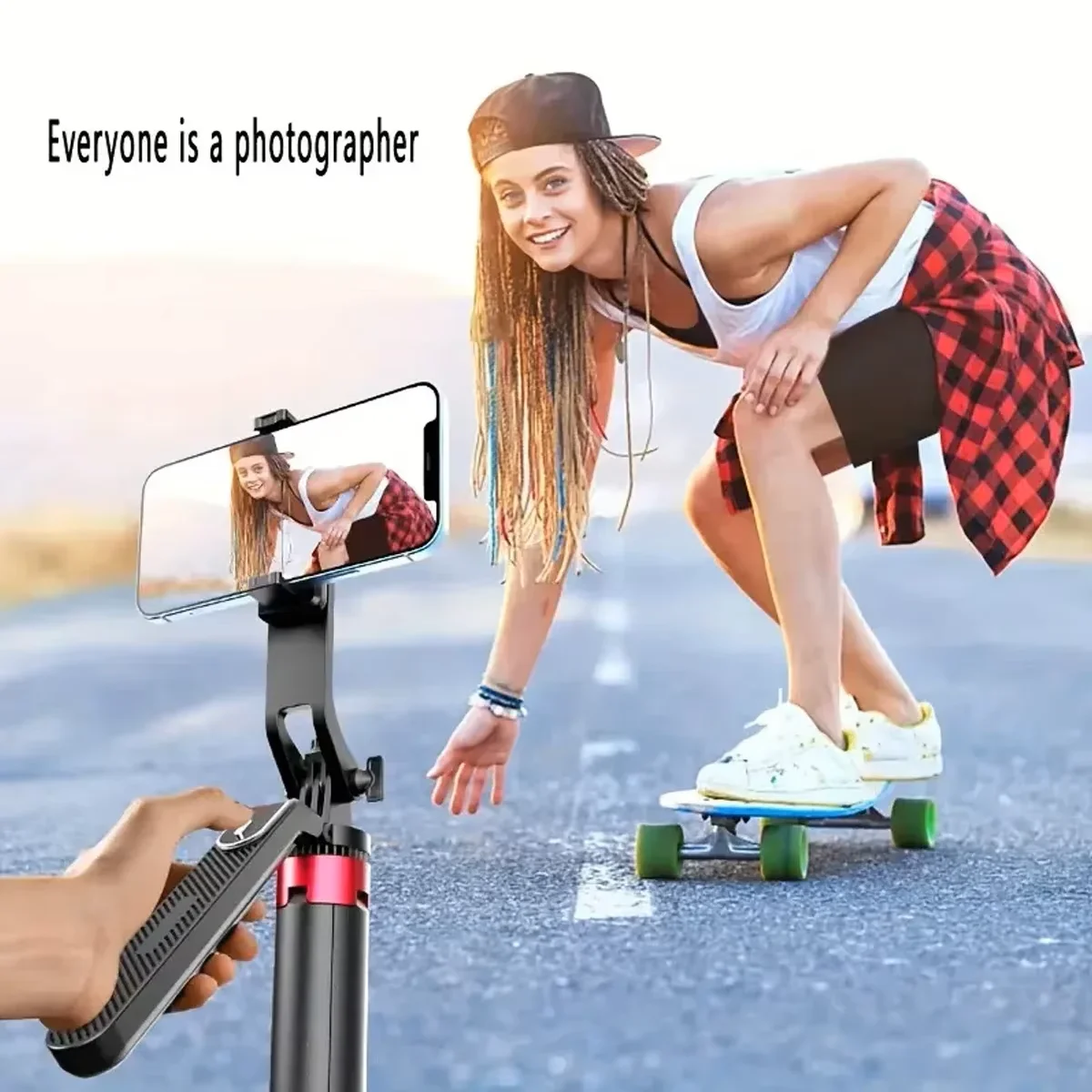 Enhanced Tripod with Wireless Remote - Portable Adjustable Stand for Live Streaming and Vlogging