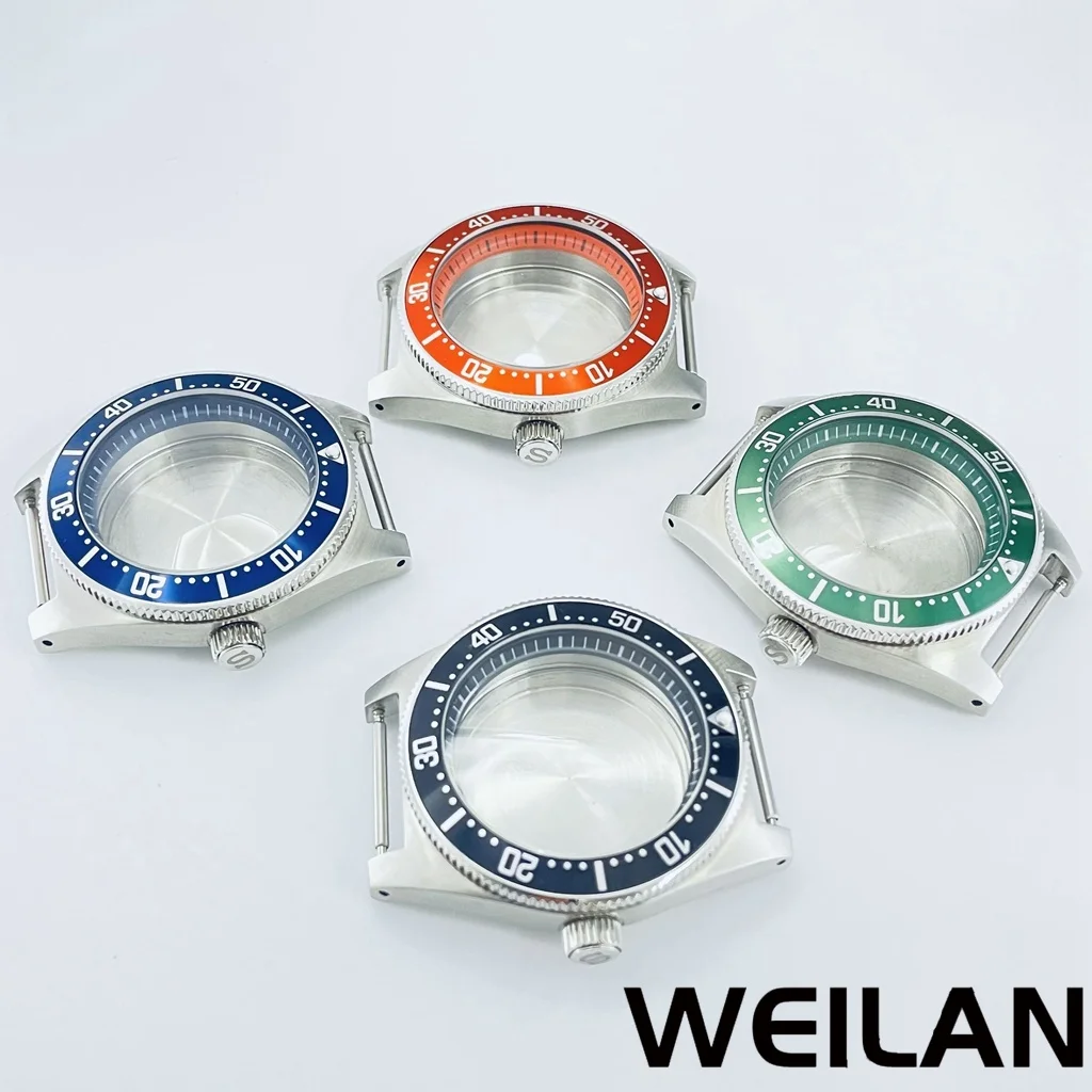 Silver Stainless Steel Watch Case with Multi-Colored Ring Options