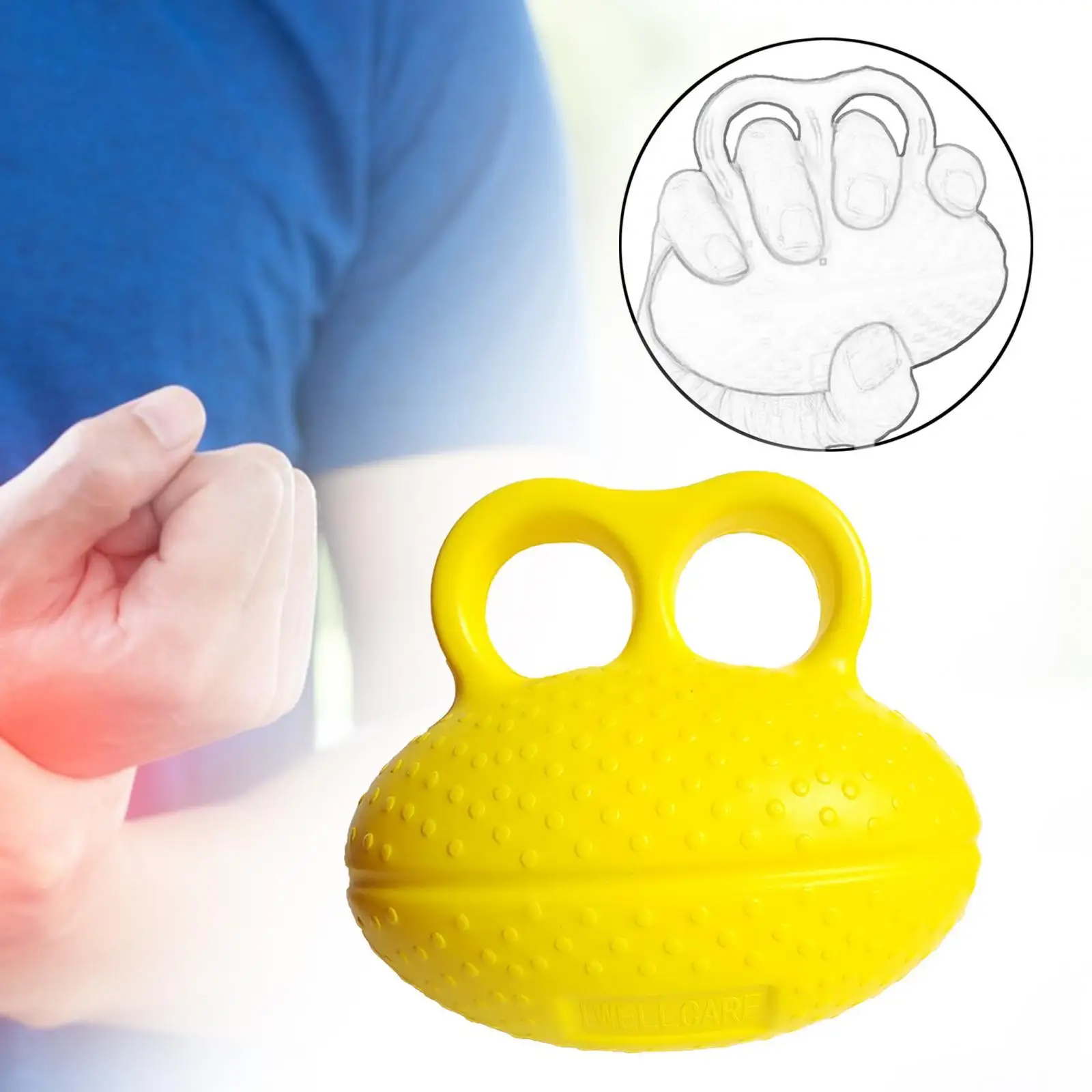 Finger Exerciser PU Build Hand, Finger and Wrist Strength Grip Exercise Ball for Adults Grip Strength Training Elderly Athletes