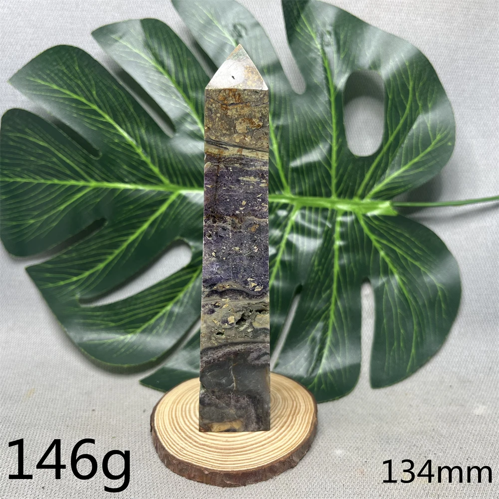 Jurassic Natural Gemstone Sugilite Fluorite Tower Mineral Symbiosis Home Room Decoration Gift Witchcraft Prayer Crystal Healing 3