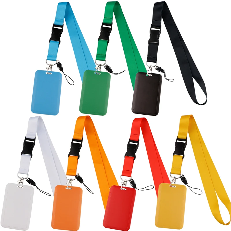 Pure Color Key lanyard Car KeyChain ID Card Pass Gym Mobile Phone Badge Kids Key Ring Holder Jewelry Accessories Decorations