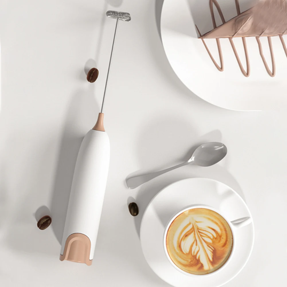 Electric Milk Frother Kitchen Drink Foamer Whisk Mixer Stirrer Coffee Cappuccino Creamer Whisk Frothy Blend Whisker Egg Beater 5