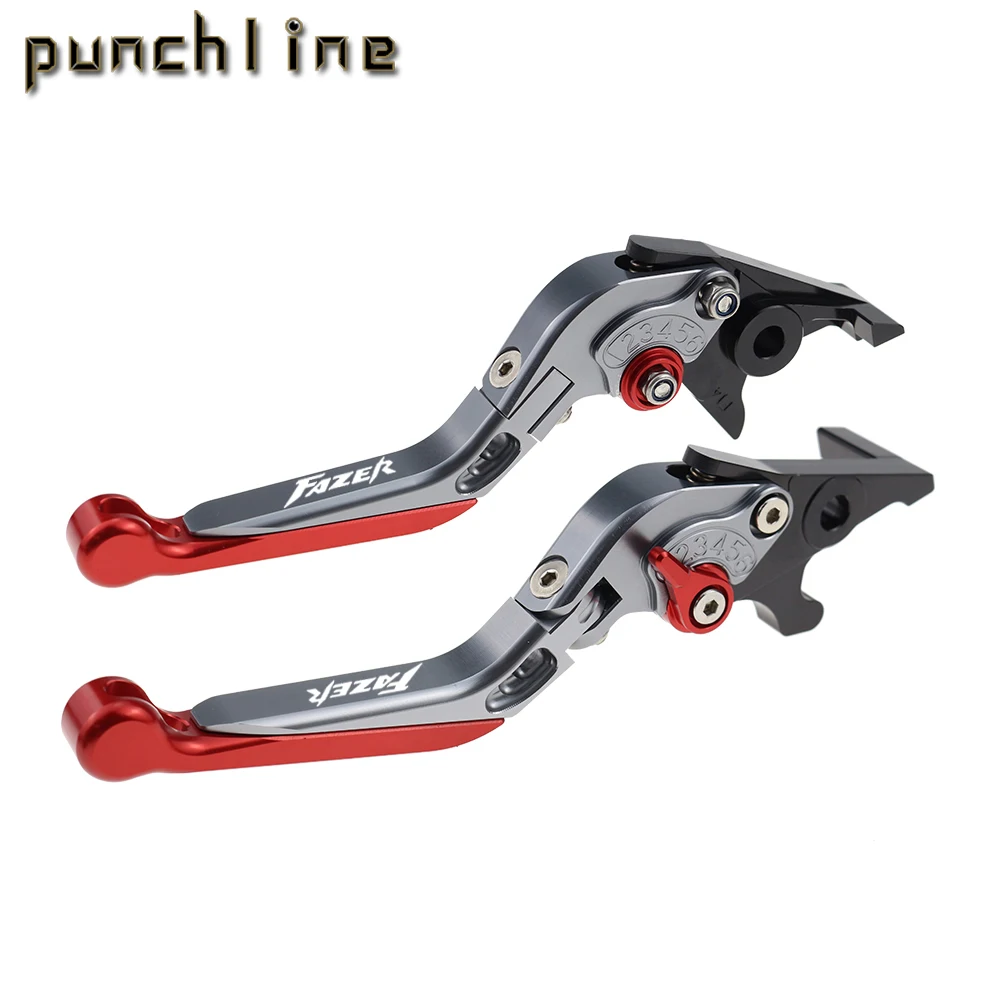 Fit For FZ6 FAZER 2004-2010 CNC Accessories Folding Extendable Brake Clutch Levers Adjustable Handle Set 4