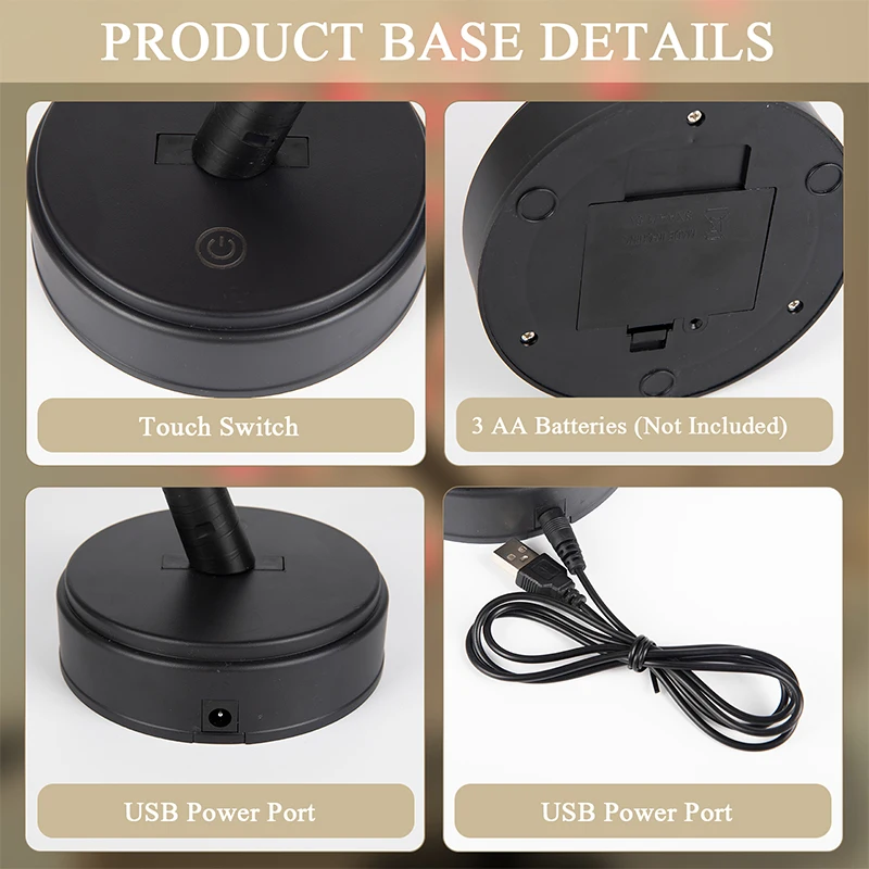 36 LED cherry blossom tree light suitable for indoor and outdoor adapter plug/battery powered desk lamp (warm white) 6