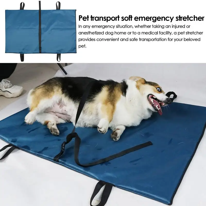 Pet Transport Stretcher Waterproof Soft fabric Dog Lifting Harness with Seatbelt Removable Lining Portable Foldable Dog Lifter