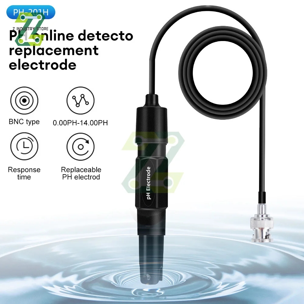 

0-14 Ph Replacement Probe PH Electrode Probe BNC Connector Electrode Sensor For Aquarium Hydroponic Controller Meter Connector