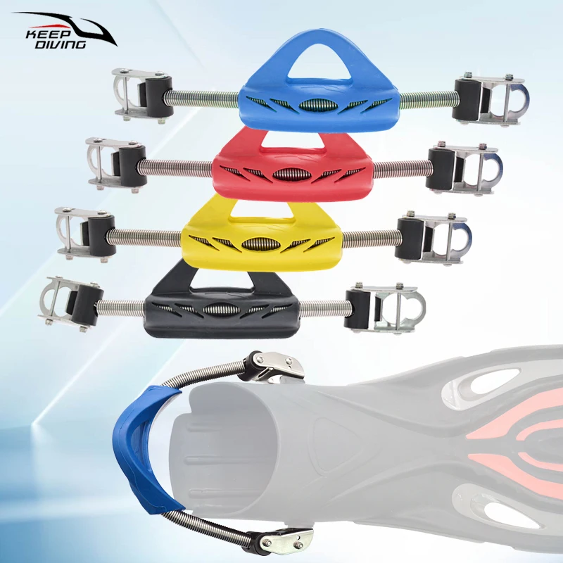 1PairDualPurposeDiveFinsSpringStrapWithStainlessSteelBuckles