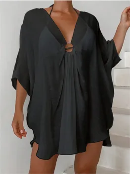 Women Beach Cover Up Plus Size Crochet Swimsuit Beach Dress Women 2026 Summer Cover-Ups Bathing Suit Ladies Beach Wear Tunic