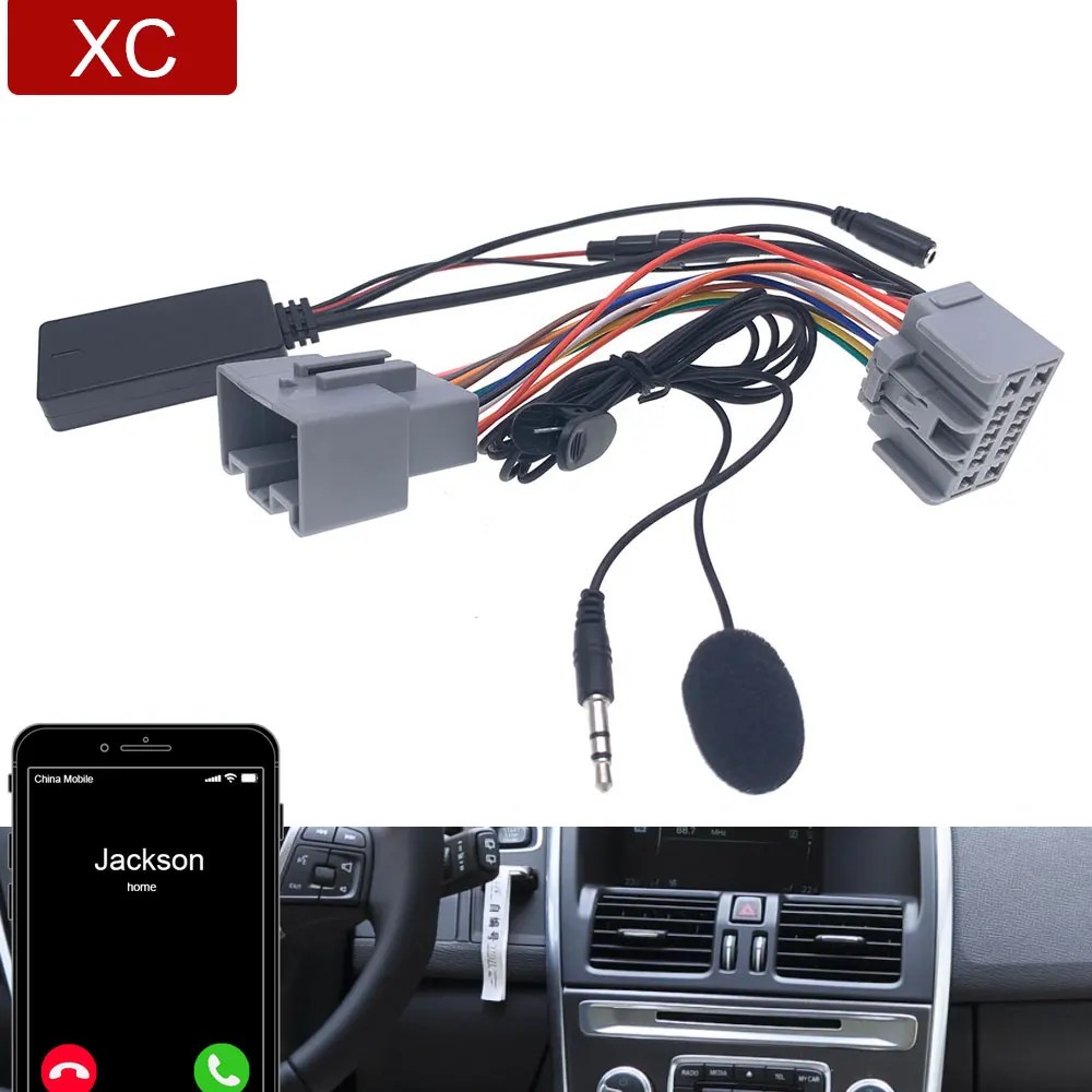 New Car Bluetooth 5.0 Audio AUX IN Adapter Cable Handfree With Mic for For  Volvo C30 S40 V40 V50 S60 S70 C70 V70 XC70 S80 XC90