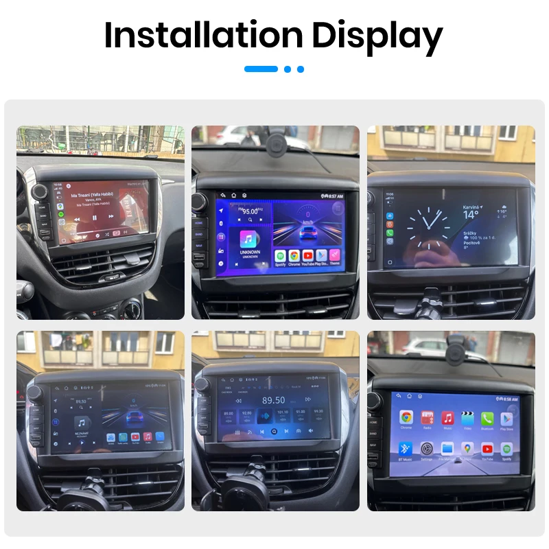 Radio para Auto Junsun de 8 Pulgadas con CarPlay Inalámbrico y Android Auto para Peugeot 2008 208 2012 2013-2018, Sistema Multimedia Inteligente con Apple CarPlay Inalámbrico, Pantalla Táctil IPS, Reproductor de Video Estéreo, Autoradio 2 Din, Navegación, BT, GPS, 4G, WIFI, FM, AM, DSP, RDS, SWC 2
