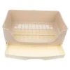 Rabbit Potty Box with Drawer Large Corner Litter Pan Pet Toilet Tray for Hamster Guinea Pig Ferret Bunny Reptile Small Animal 4