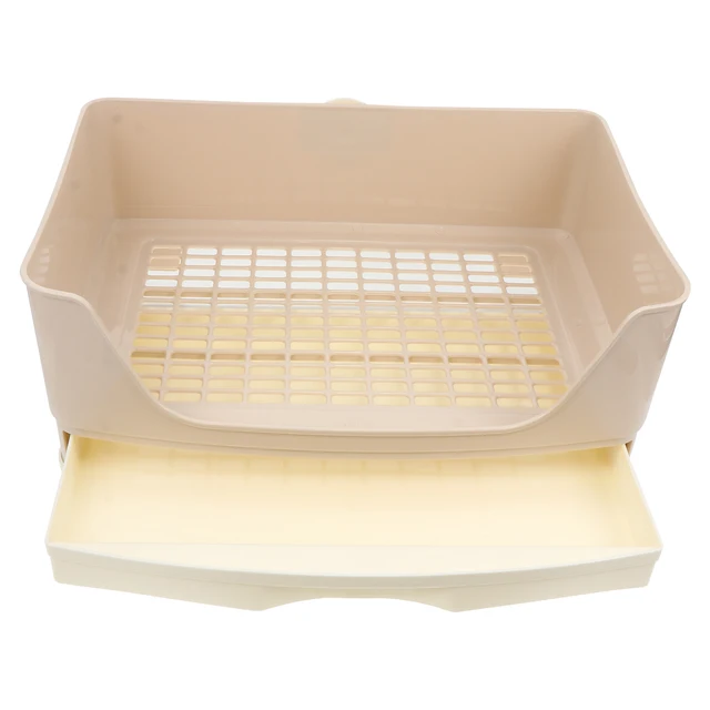 Rabbit Potty Box with Drawer Large Corner Litter Pan Pet Toilet Tray for Hamster Guinea Pig Ferret Bunny Reptile Small Animal 4