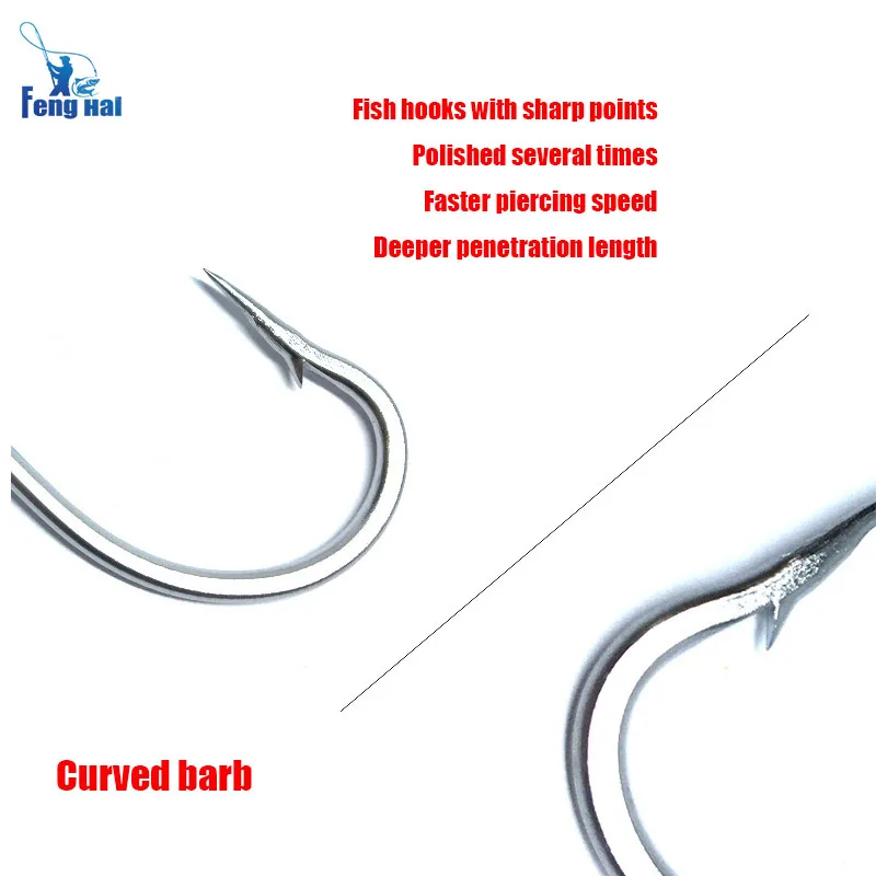 Curve Point Hook (Barbed) - AA Baits