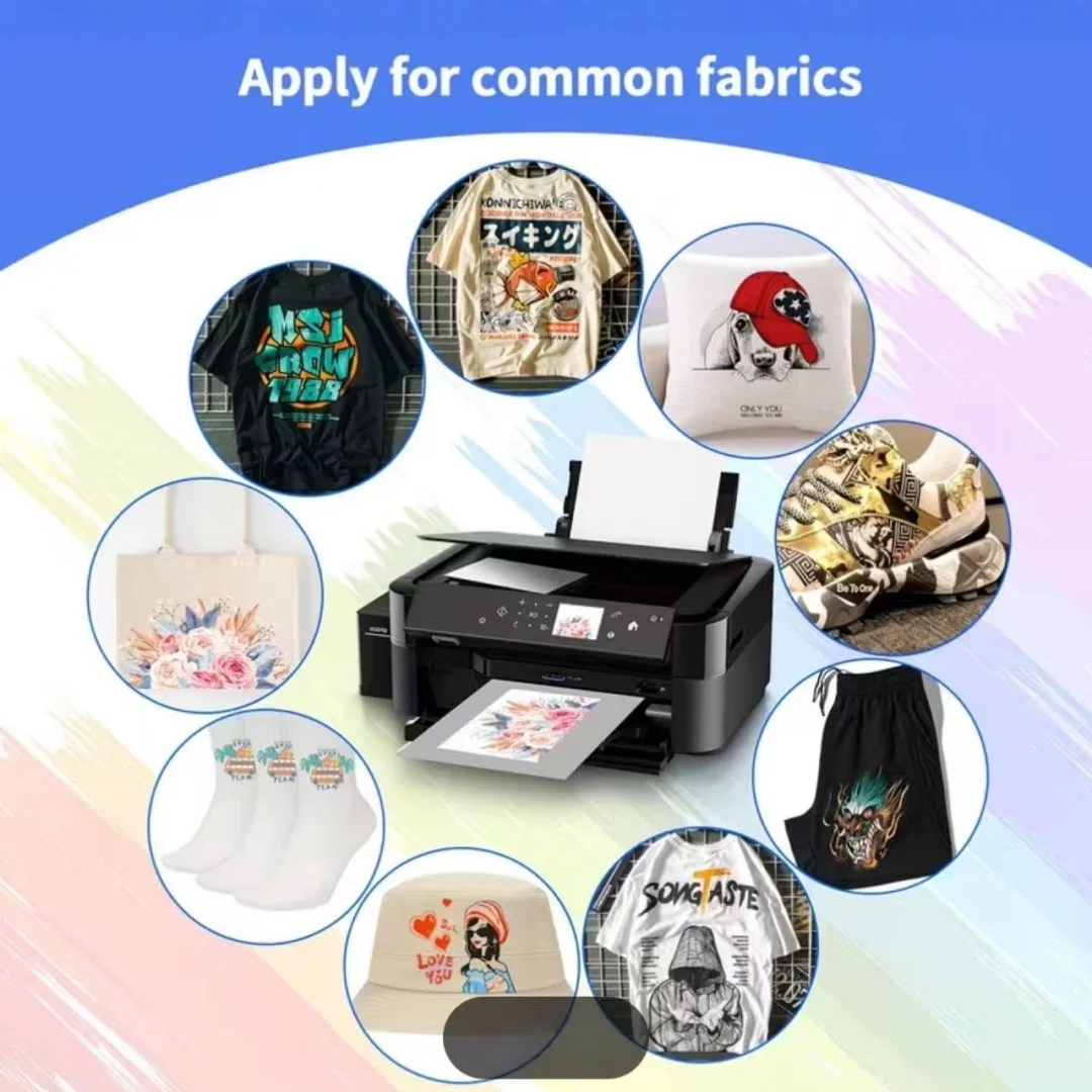 20/50/100Pcs A4 스테인레스 스틸 블랭크 애완동물 열전사 용지, 티셔츠 및 섬유에 DIY 패턴을 직접 인쇄하는 데 사용됨