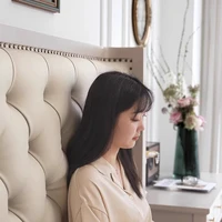Ensemble de chambre à coucher Princesse Européenne, mobilier moderne de luxe pour chambre de fille, lit Queen Size, meubles de chambre à coucher 5