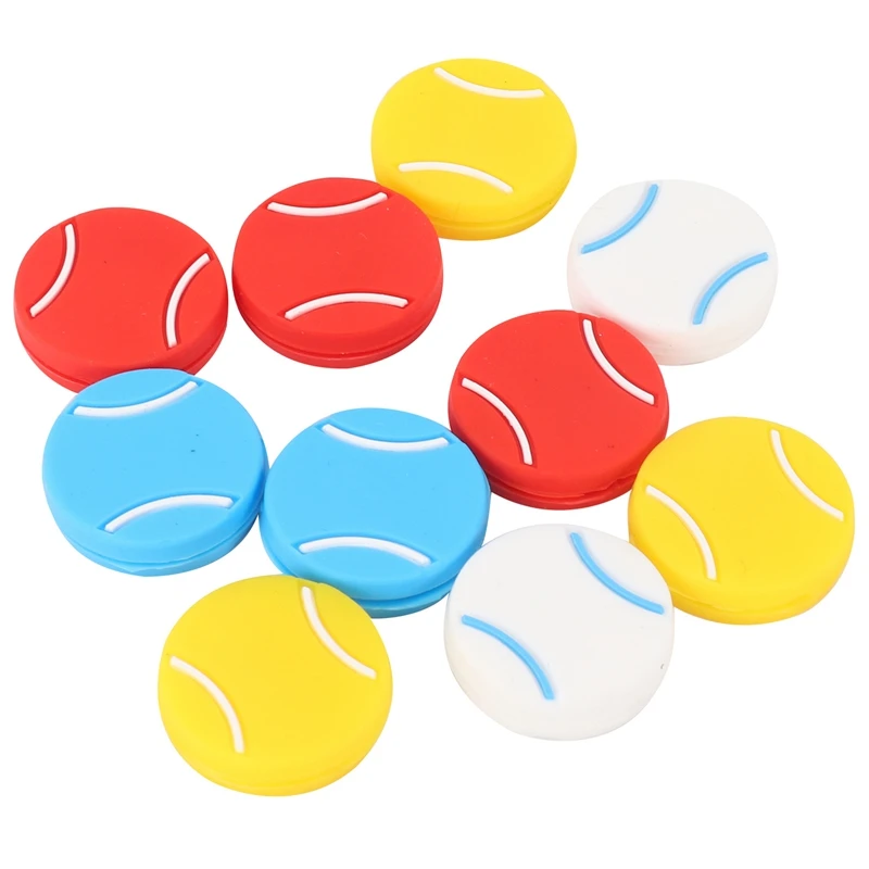 

10PCS Tennis Racket Vibration Dampeners Tennis Shape Tennis Racquet Shock Absorbers Tennis Racket Strings Dampers