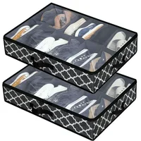 1Pc Closet Bed Shoe Storage Boxes Foldable Underbed Shoesorganizer Containers Under Bed Storage Bags Home Shoe Rack Organizer 1