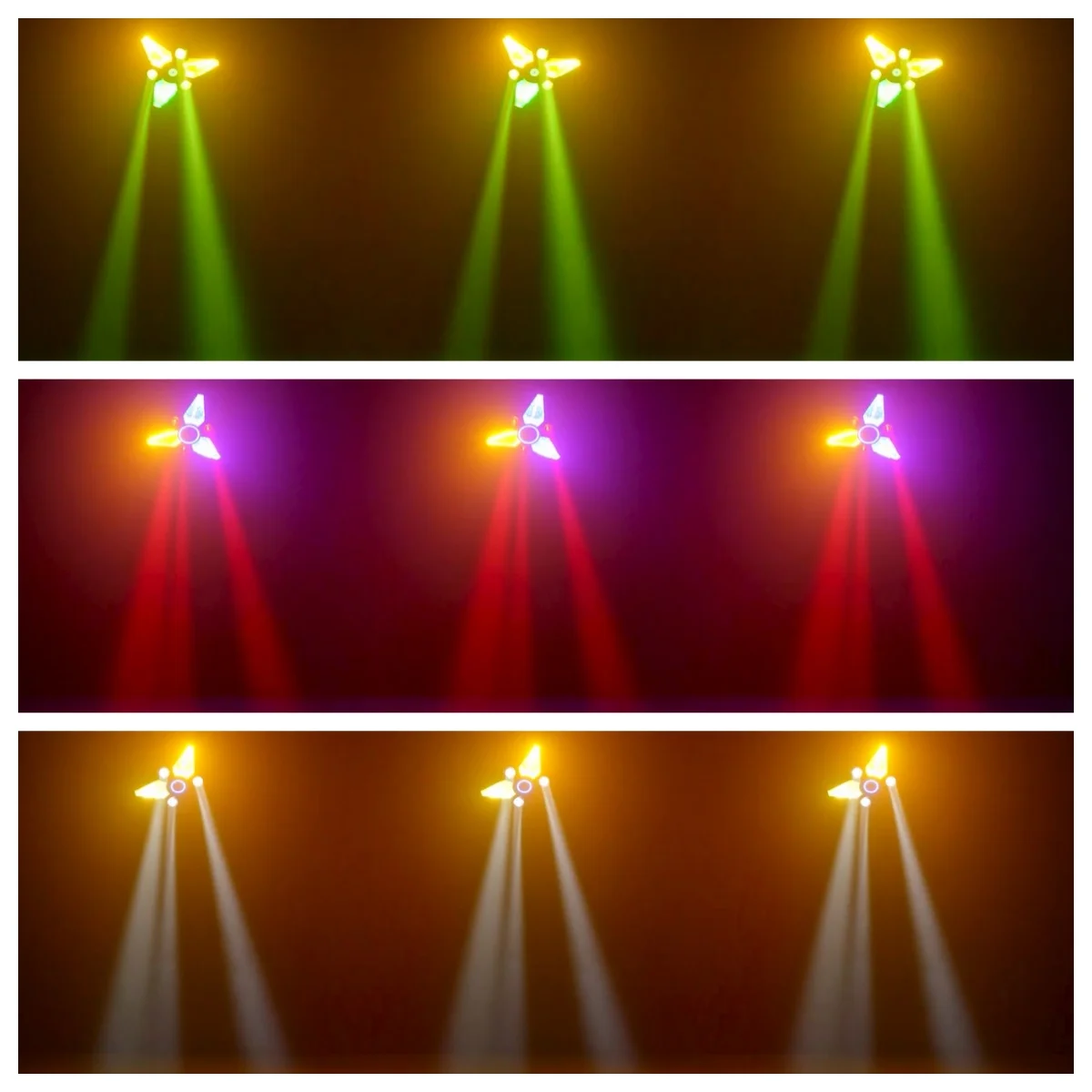 LED 280W Full Color Rotating Moving Head Light Triangle Maple Leaf Retro Lights