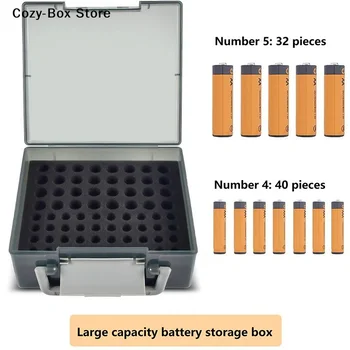 Organizzatore per Batterie [ZY], Contenitore per 72 Batterie AA AAA, Scatola Portabatterie, Contenitore da Garage, Organizzatore a Cassetto, Dispenser, Portaoggetti