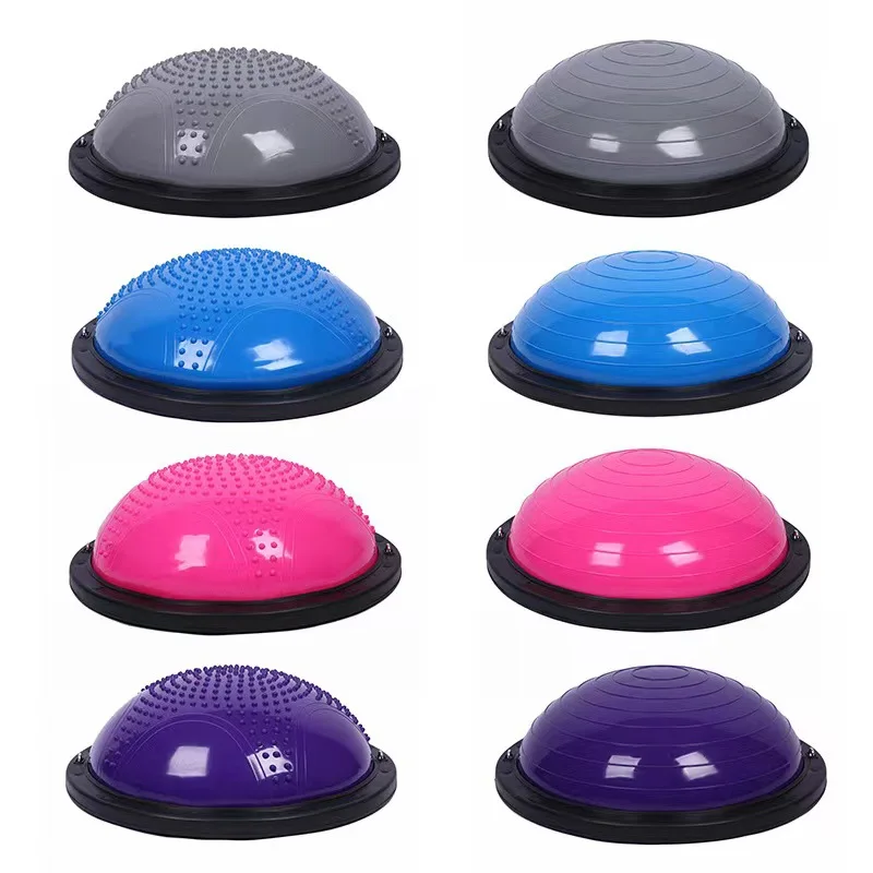 Balance Trainer Ball for Exercise Half Ball with Inflator Pump Yoga Training Equipment fit Home Office Gym Pilates Workout