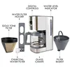12 cup Drip Coffee Machine Reusable Filter Programmable Timer Digital Display Charcoal Water Filter Regular Bold Stainless Steel 6