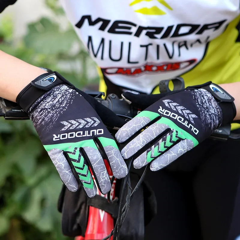 MTB Bike Bicycle Gloves Cycling Full Finger Glove Motorcycle Gloves Men Women Non-slip Sunscreen Breathable Touchscreen Outdoor 3