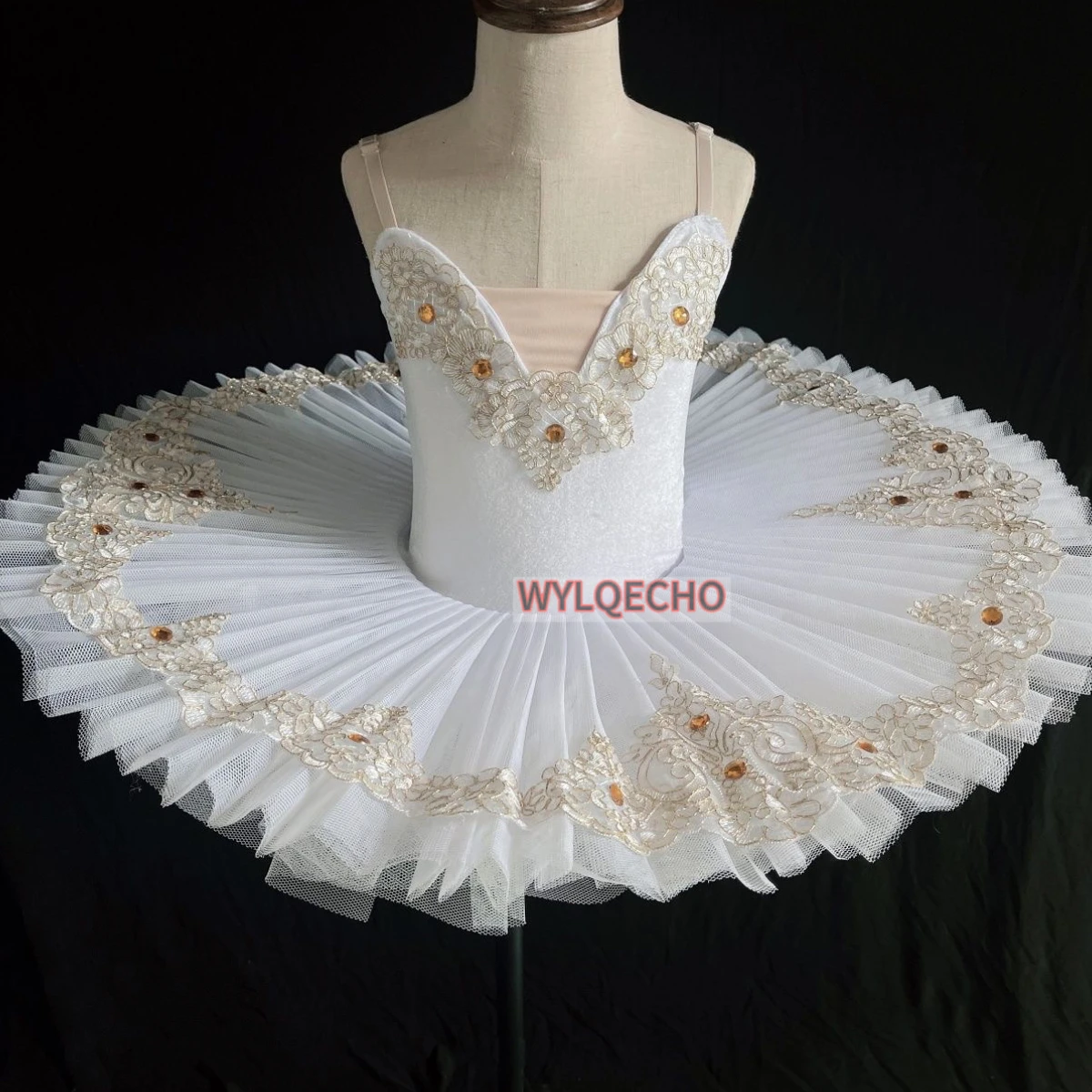 

White Sequined Professional Ballet Tutu Women Adult Ballet Dress Girls Kids Stage Wear Swan Lake Dance Ballerina Costumes Wear