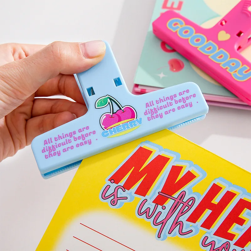 1pcs All Series-plastic Ticket Holder Ins Multifunctional Test Paper Holder Long Tail Hand Account Clips Cute Paper Clip