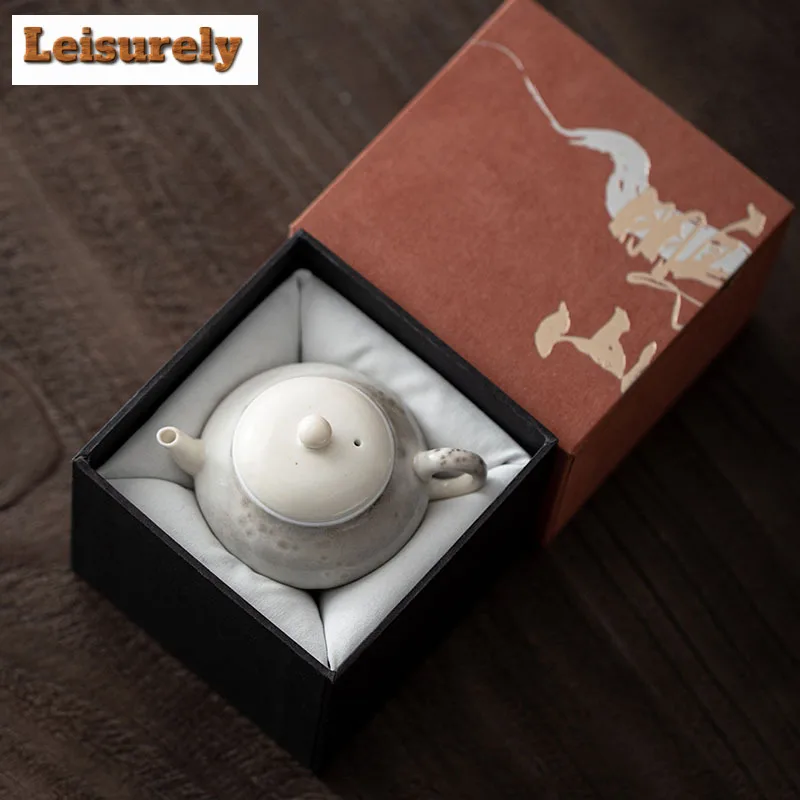 70ML Ink Painting Zhiye Roasting Short Pear Teapot Boutique Tea Infuser Pot Tea Soaking Kettle With Strainer Chinese Tea Set