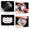 Silicone Transparent Nail Art Stamping Kit French For Manicure Plate Stamp Polish Stencil Template Seal Stamper Scraper 6