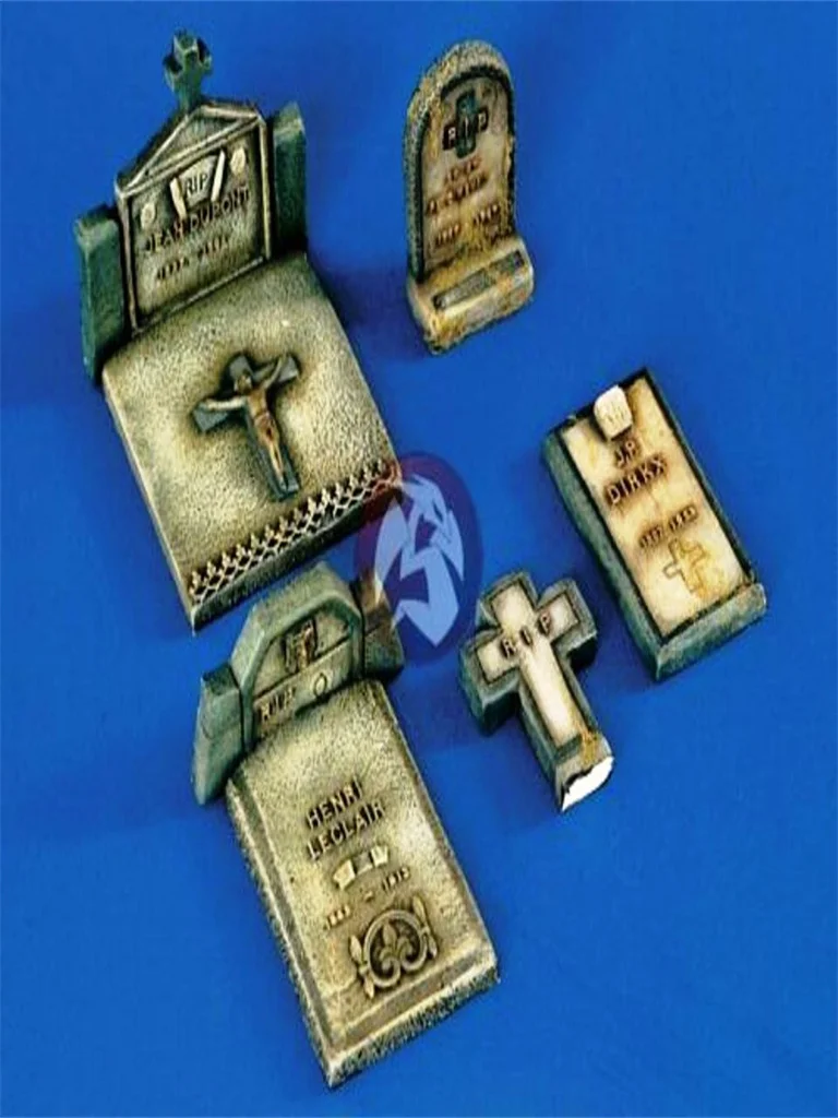 Scene model resin tombstone combination 1:35