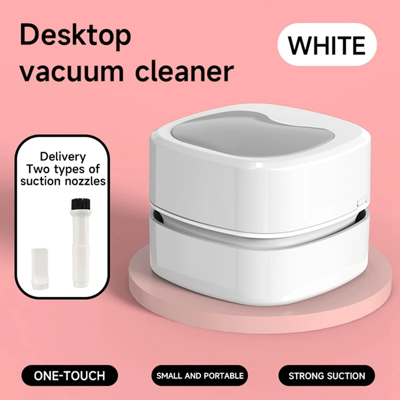 

2PCS Desktop Vacuum Cleaner Wireless Handheld Mini Cleaner Keyboard Eraser Ash Electric Vacuum Cleaner Durable Easy To Use