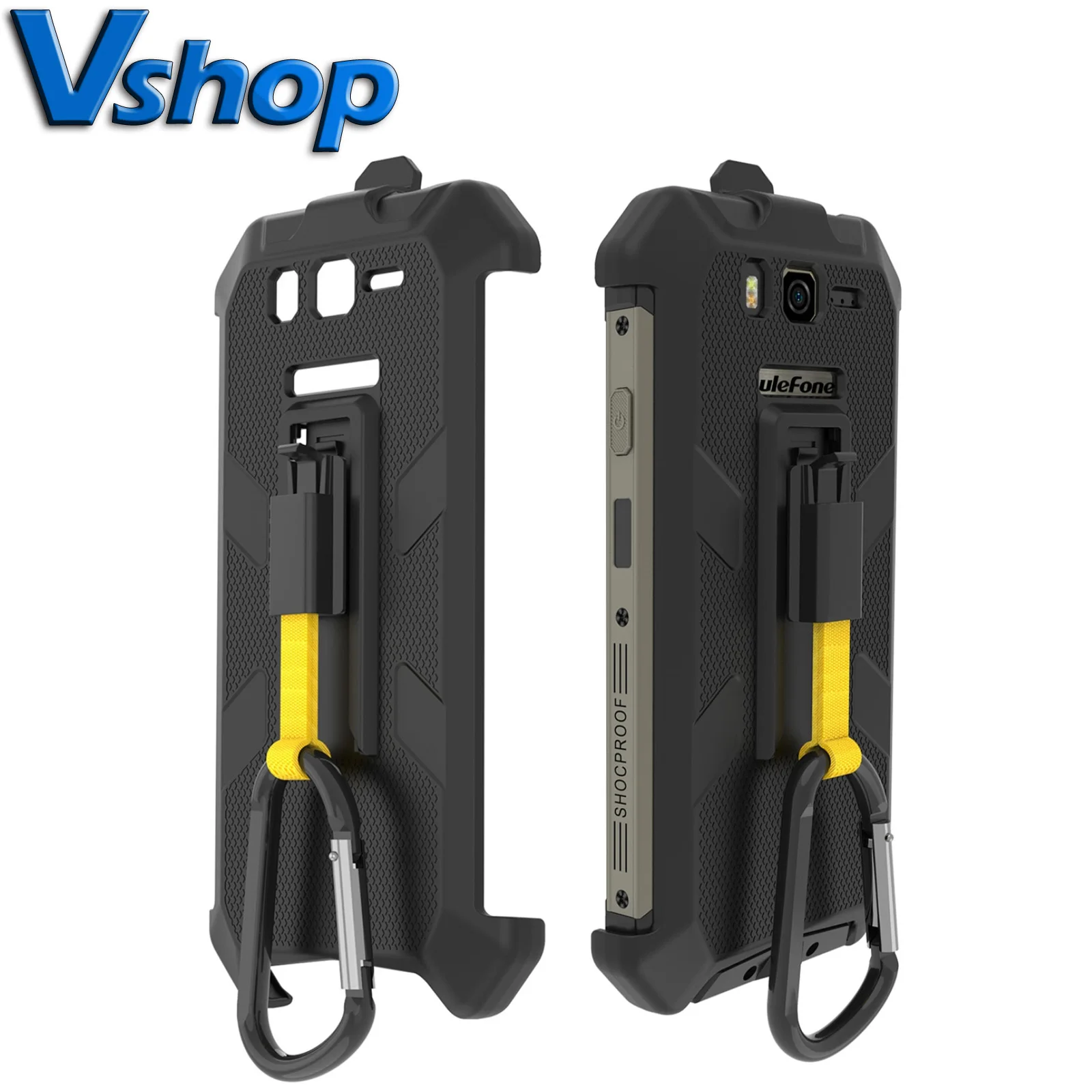 Ulefone Armor 20WT Protective Case Covers Ulefone Back Clip Phone Case with Carabiner