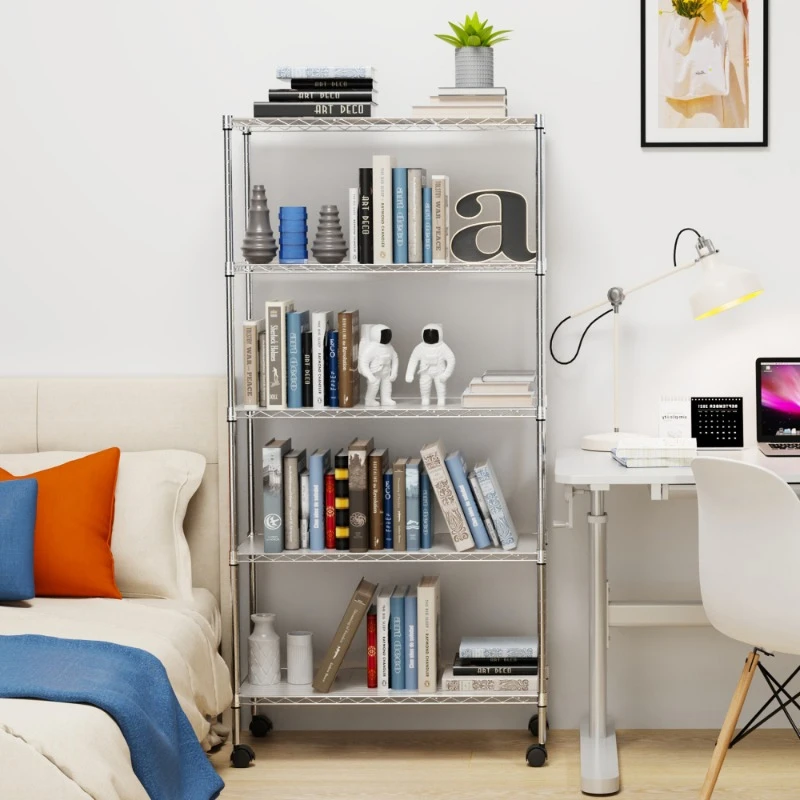 

5-Tier Rolling Organizer Storage Rack Floating Shelves Display Hat Storage Holders Locker Estantes Organizadores Home Furniture