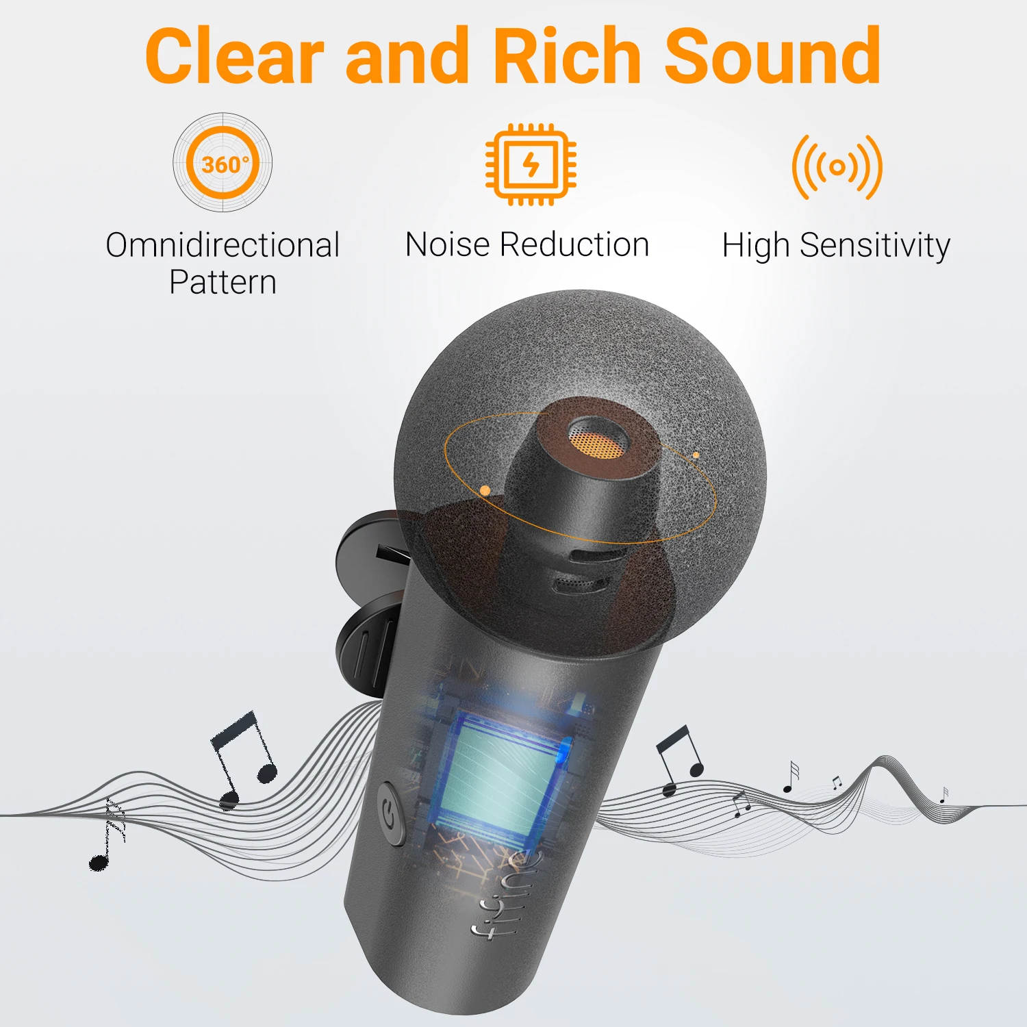 ميكروفون lafalier لاسلكي FIFINE ، مكثف Type-C ، مي...