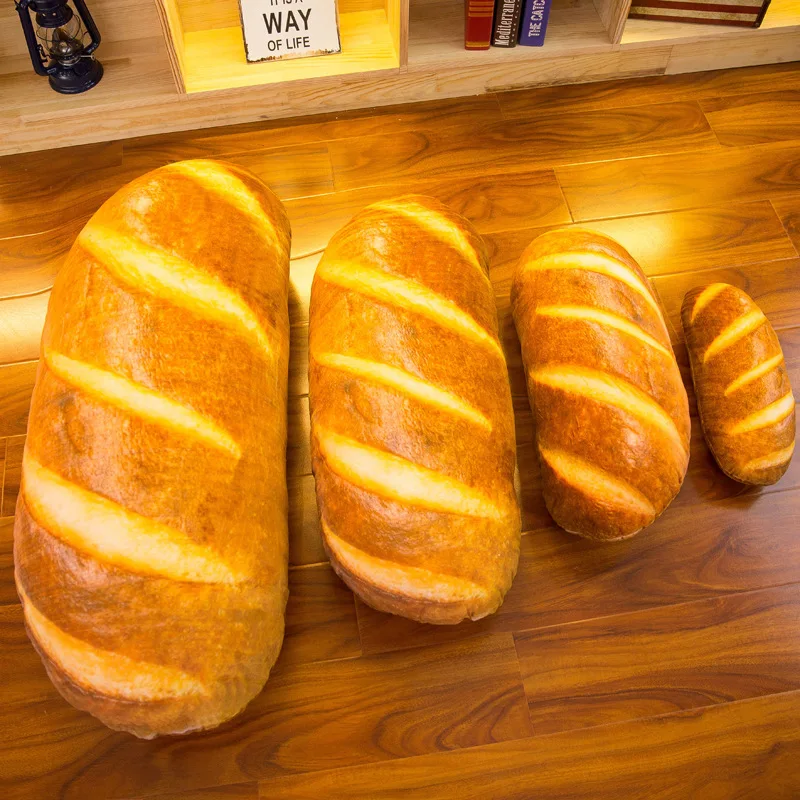 30cmBread Simulation Pillow Design Plush Throw Cushion Soft Washable Removable Pillow Kids Room Gift Stuffed Toy Home Decorative 2