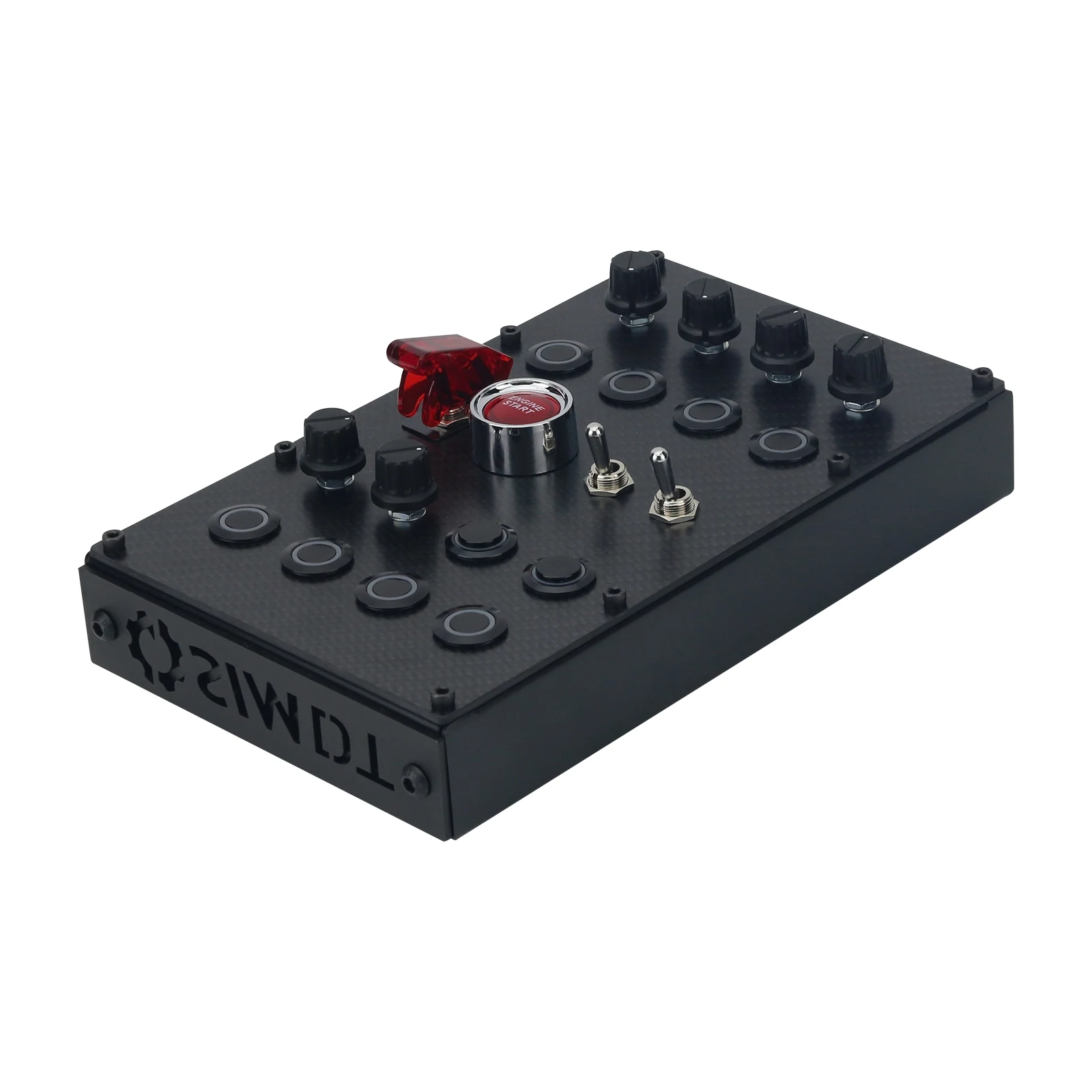 Boîte à boutons SIMDT Simplayer – Panneau fibre carbone + alu pour simulateur course