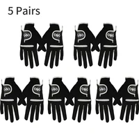 10 pcs Golf Gloves Black can wear on left and right hand fabric lycra soft breathable Professional gloves Drive Cycling Outdoor 2